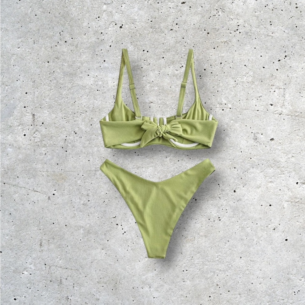 NWT Zaful Ribbed Bikini 2pc - Picture 6 of 8